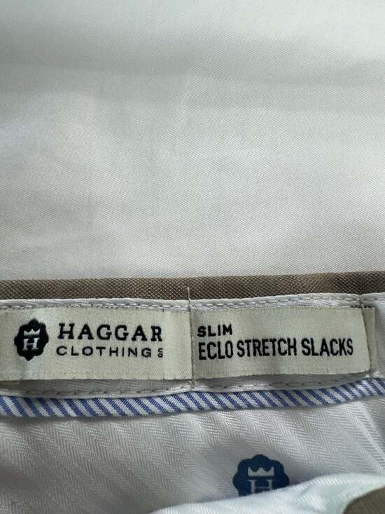 Haggar Men's Cool 18 Pro Flat Front Straight Fit Pant - Heather Gray - Picture 2 of 11